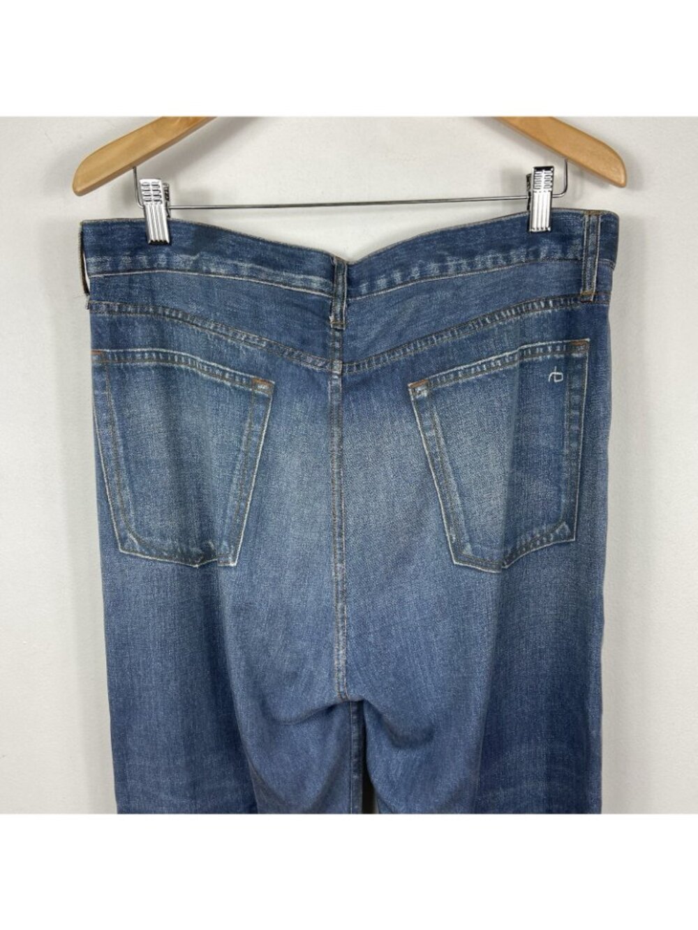 rag & bone Miramar Sz 30 35” Waist Sofie Wide Leg Faux Denim Tencel Ankle Pants - Picture 5 of 10